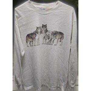 Wolf Pack Wolves Shirt AllSport Proweight Preshrunk USA Mens XL Vintage Tag